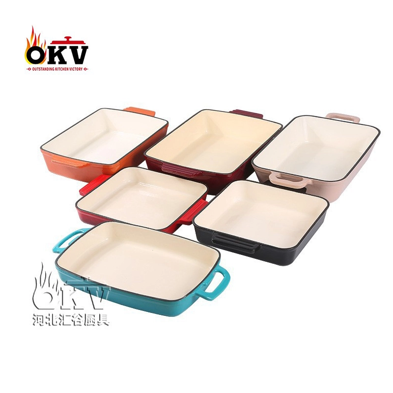 okv cast iron enamelled enamelled pan Rotisserie fish uncoated non-stick pan