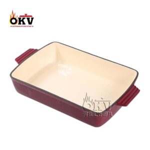 okv cast iron enamelled enamelled pan Rotisserie fish uncoated non-stick pan