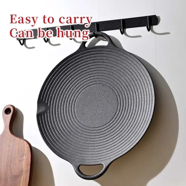 OKV cast iron skillet Grill pan Uncoated Korean outdoor barbecue pan