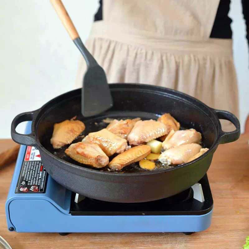 OKV Cast Iron Skillet Pan Household Non-Stick Skillet