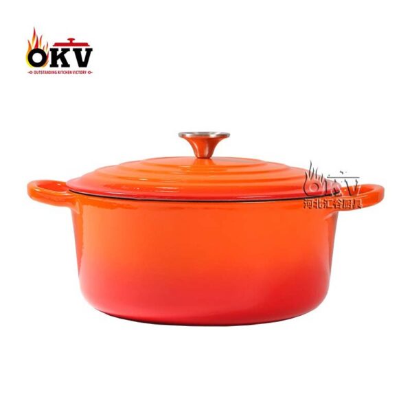 OKV Multifunctional Cast Iron Stockpot Enamel Non-Stick Pot Micro Pressure Saucepan